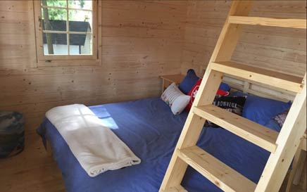 The Peacock Loft Bunkie Bedroom