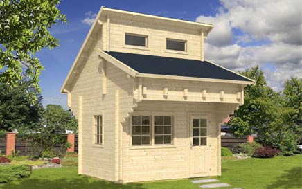 The Temagami Attic Bunkie 3D Render